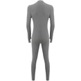 thumbnail image 4 of Sxiwei Men's Long Sleeve Full Body Unitard Leotard Bodysuit Athletic Jumpsuit Front Zipper Rompers Dark Gray XL, 4 of 7