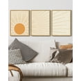 thumbnail image 5 of SHENIFY Boho Sun Wall Art Minimalist Bohemain Wall Printing Sun Lines Warm Prints Decor 11x14in3pcs Natural Framed, 5 of 5