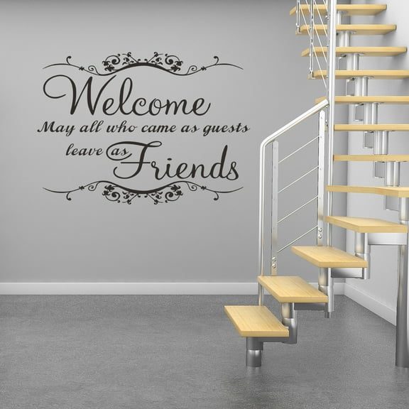 Wall Decals Kingtowag, Welcome Friend Wall Sticker Home Decoration Wall Sticker, 1 Wall Sticker, Room Decor Markdowns, Wall Stickers