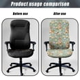 thumbnail image 4 of SCRAWLGOD Rabbit Floral Bow Eggs Green Easter Computer Office Chair Cover Comfortable Stain Resistant Boss Chair Slipcovers Universal All-in-One Desk Chair Seat Protector, L, 4 of 7