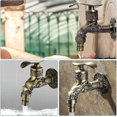 thumbnail image 3 of Outdoor Garden Faucet Antique Brass Faucet, Vintage Wall Mounted Faucet, Antique Copper Kitchen Bathroom Garden, Bronze, 10.5*10.8*7.3cm, 3 of 5