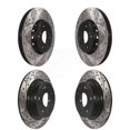 thumbnail image 1 of DS-One Front Rear Coated Drilled Slotted Disc Brake Rotors Kit for Car 2016 Acura ILX KD-100341, 1 of 11