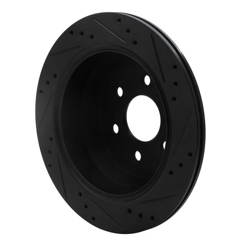 Dynamic Friction Company 633-48063L DFC Brake Rotor - Drilled And Slotted - Black