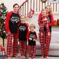 thumbnail image 1 of Merry Xmas Letter Print Family Christmas Pajamas Set 2024 New Year Clothes Adults Kids Matching Outfit Baby&Dog Romper Xmas Look, 1 of 4