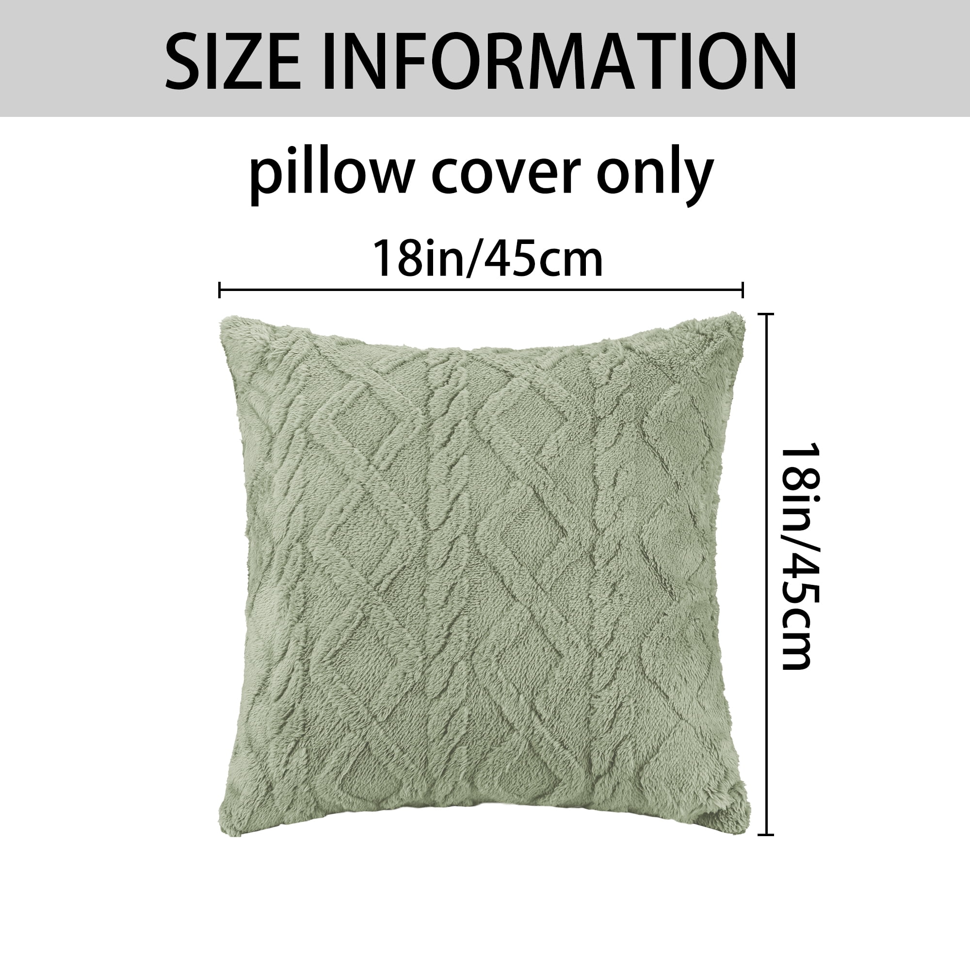 Unique Bargains Set of 4 Solid Striped Soft Sofa Throw Pillow Covers Home Decor Light Green/Light Gray 18" x 18"