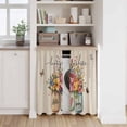 thumbnail image 6 of Farmhouse Flowers Kitchen Curtain for Berdoom Living Room Cafe 45 Inch Length, Spring Watercolor Floral Leaf on Linen Tiers Curtains Light Filtering Drapes Window Treatment 2 Panels 52"Wx45"L, 6 of 8