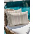 thumbnail image 3 of Outdoor Pillows Waterproof, Farmhouse Stripe Bedding Throw Pillows with Insert for Couch Sofa Bed, Boho Country Vintage Pink Striped 12x20 Inch Pillowcases Decorative Camping Patio Pillow Set of 2, 3 of 7