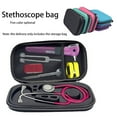 thumbnail image 3 of VONKY Portable Shockproof Stethoscope Storage Bag Built-in Mesh Bag Organizer Zipper Storage Case, Pink, 3 of 9
