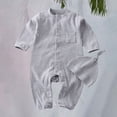 thumbnail image 2 of Coerni Boys Girls Clothes Set New Born Baby Romper Hat Ribbed Knit Button Bodysuit Solid Coming Home Outfit Birthday Jumpsuit, 2 of 9