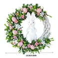 thumbnail image 3 of CUITING Couronne de Lapin de Pâques Décoration Florale Festive pour Maison Pâques & Printemps, 3 of 4