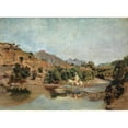 thumbnail image 3 of Frank Buchser 24x19 Black Modern Framed Museum Art Print Titled - Moroccan Rider Crossing the Ford at Wad Boswicha (1860), 3 of 5