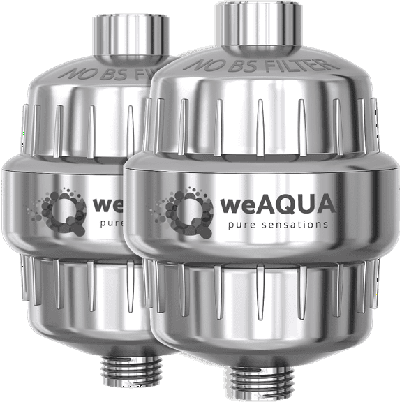 Weaqua Heavy Duty  Shower Filter 2 Pack –  Removal for Hard Water, Chlorine,Heavy Metals