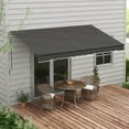 thumbnail image 2 of Outsunny 12' x 10' Patio Retractable Awning Sunshade Shelter, Black, 2 of 10