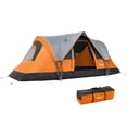 thumbnail image 1 of Outsunny 5-6 Person Outdoor Camping Tent, Family Tent w/ Light Hook, Orange, 1 of 10