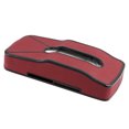 thumbnail image 1 of Creative Car Tissue Box Rectangular Tissue Box Holder Cover Case Leather Car Tray Instrument Panel Armrest Box Tray for Home Office Car Automotive(Wine Red), 1 of 9
