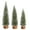 Green, variant on Vickerman 3"-5"-7" Lime Glitter Oval Pine Artificial Christmas Tree, Set of 3