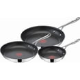 thumbnail image 3 of Jamie Oliver by Tefal Cooks Direct, Stainless Steel Pan Set, Frying Pans Nonstick Set 3 Pcs (20/24/28cm) (8/9/11 Inches), Induction Cookware with Even Heating, 3 of 6