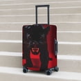 thumbnail image 6 of Susaid Black Panther Red Background Print Elastic Washable Suitcase Cover with Hidden Zipper, Fits 18-32 Inch Luggage for Protection During Travel-Large, 6 of 7