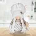 thumbnail image 1 of 3pcs Chef Rudolph Doll Button Hat Chef Gnome Handmade Plush Chef Dolls Christmas Birthday Holiday Tree Top Desktop Shelf Tray Ornament, 1 of 7