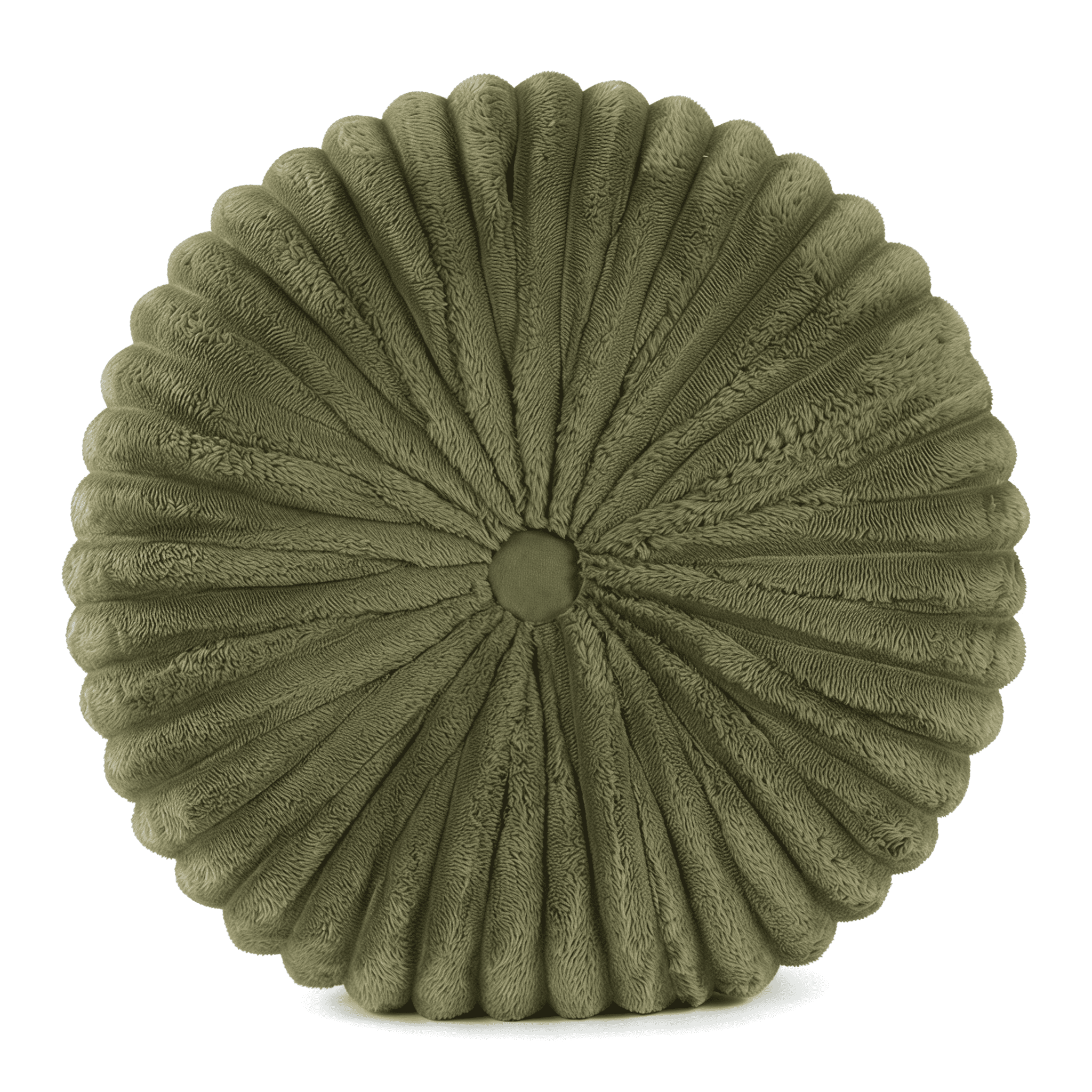 2 Pack 14R Velvet Ruched Pumpkin Pillows, Round Decorative Throw Pillows for Home