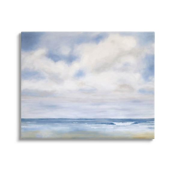 Stupell Industries Tranquil Beach Waves Ocean Scenery Painting Gallery Wrapped Canvas Print Wall Art, Design by Catherine Andersen
