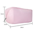 thumbnail image 2 of Bolsa de maquillaje de gran capacidad, bolsa de cosméticos de viaje, impermeable, abierta, plana, bolsa de maquillaje portátil de cuero PU, 2 of 5