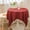Red, variant on Square Table Cloth,Linen Solid Tablecloth Heavy Duty Fabric,Stain Resistant,Wrinkle Resistant Washable Tablecloths, Square Tablecover for Kitchen and Holiday 35.43in - Red