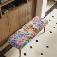 thumbnail image 3 of XYZCANDO Poly Spandex Bench Slipcover for Bedroom Dining, Pet Hair Resistant Wear Resistant Bench Cover, Highland Cow, 3 of 9