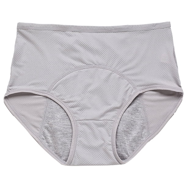 Gibobby Calzoncillos para mujer alicrados Bragas cómodas transpirables de algodón a de de color sólido para mujer(Gris,XL)
