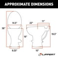 thumbnail image 2 of Lippert Components Toilet 2022113192 Flow Max; Permanent; Elongated Seat With 18 Inch Seat Height; Pedal Flush Control; Full Bowl Flush; White Ceramic With Plastic Seat/Lid; Without Handsprayer, 2 of 4
