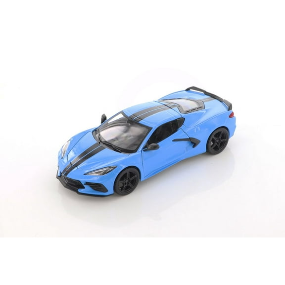 2020 Chevy Corvette Stingray Coupe Z51, Blue - Showcasts 34527D4 - 1/24 scale Diecast Model Toy Car