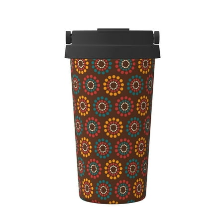 

Uemuo 60s and 70s Aesthetic1 Print Carry Insulated Coffee Mug Travel Mug with Hidden Handle Insulated Coffee Flask Leak-proof Travel Mug Insulated Mug for Office