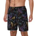 thumbnail image 2 of Uemuo Lavender Flowers Pattern Mens Swim Trunks Quick Dry Board Shorts with Mesh Lining, Stretch Beach Shorts Quick Dry No-Chafing Board Shorts-Small, 2 of 9