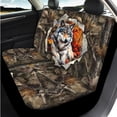 thumbnail image 3 of Binienty Wolf Vehicle Seat Covers Front And Rear with Matching Armrest Cover Non-slip Hunting Camo Car Seat Belt Shoulder Strap Covers Headrest Covers Coasters 14 Pieces Auto Interior Decor, 3 of 7