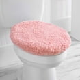 thumbnail image 4 of Mainstays Basic Polyester Toilet Lid Cover, Pink, 19" x 22", 4 of 9