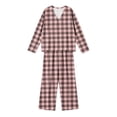 thumbnail image 6 of Hvogkswy Pajamas for Women Set Long Sleeve V Neck Tops and Drawstring Pockets Trousers Oversized 2 Piece Outfits Lightweight Breathable Casual Lounge Sets, 6 of 6