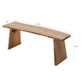 thumbnail image 3 of BALANBO Natural Edge Bench   Solid Rustic Bench   Unique Table, Bedroom, Dining room or Entryway Bench, Live Wood Bench Rustic Home Decor (47.5” Long), 3 of 6