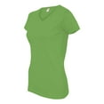 thumbnail image 2 of Ladies' V-Neck Fine Jersey T-Shirt APPLE L, 2 of 5