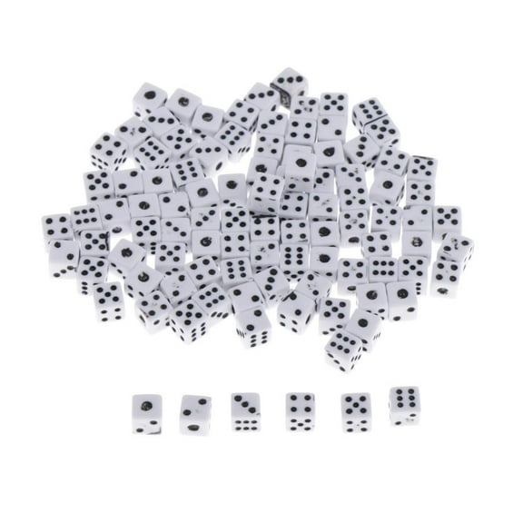 100pcs 5mm Six - sided D6 for Role Playing Games