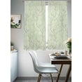 thumbnail image 4 of Sage Green Branches Sheer Curtains 72 Inch Length 2 Panels Set - Light Filtering Window Treatments, Vintage Art Farmhouse Rod Pocket Semi Curtains for Living Room/Bedroom/Kitchen Décor, 104"W x 72"L, 4 of 7