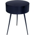 thumbnail image 1 of Pemberly Row Table de Nuit Contemporaine Transitionnelle en Métal Bleu Marine, 1 of 6