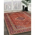 thumbnail image 2 of Ahgly Company Indoor Square Traditional Orange Brown Medallion Area Rugs, 4' Square, 2 of 6