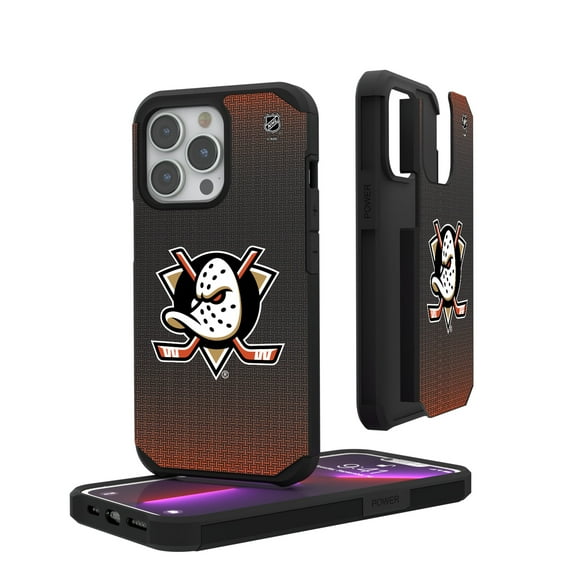Anaheim Ducks Linen Logo iPhone Rugged Case