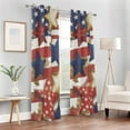 thumbnail image 6 of American Flag Stars Blackout Curtain Panels Drapes Privacy Assured with Light Filtering Curtains for Living room Bedroom Bathroom Window, 6 of 6