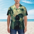 thumbnail image 2 of Susaid Eyes Watching In The Dark Print Short Sleeve Shirts Button Down Casual Shirts Summer Beach Aloha Button Down Short Sleeve for Men ,XX-Large, 2 of 7