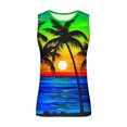 thumbnail image 3 of Penkiiy Mens Beach Tank Top Tropical Print Sleeveless Tops Stylish Summer T Shirt Crewneck Athletic Tee Soft Basic Tank Tops XL Blue, 3 of 4