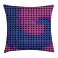 thumbnail image 1 of Spires Decor Throw Pillow Cushion Cover, Spiral Background with Pixel Dotted Flat Design Odd Gradient Artful Art Decor, Decorative Square Accent Pillow Case, 24 X 24 Inches, Pink Blue, by Ambesonne, 1 of 2