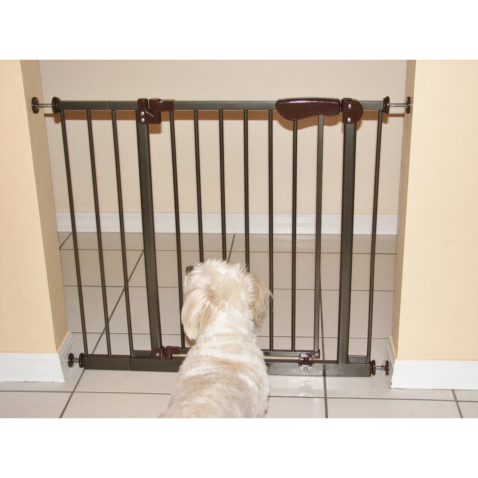Crown Pet 30 In Tall Auto Close Pressure Mounted Gate With Crown Pet 30 In Tall Auto Close Pressure Mounted Gate With Extensions Com