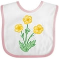 thumbnail image 3 of Inktastic Yellow Buttercup Flowers Boys or Girls Baby Bib, 3 of 4