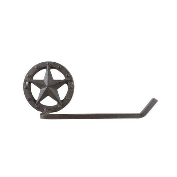 Handcrafted Model Ships K-9058-LS-cast-iron 5 x 3 x 10 in. Cast Iron Lone Star Bathroom Toilet Paper Holder